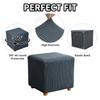 Soft Square Ottoman Stool Cover Rectangle Footrest Footstool Protector Elastic Sofa Footrest Slipcover Footstool Case Home Decor