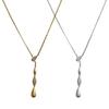Drop Charm Necklace Women String of Water Drops Pendant Necklace Sparkling Rhinestone Dainty Necklace Gift for Her Wife