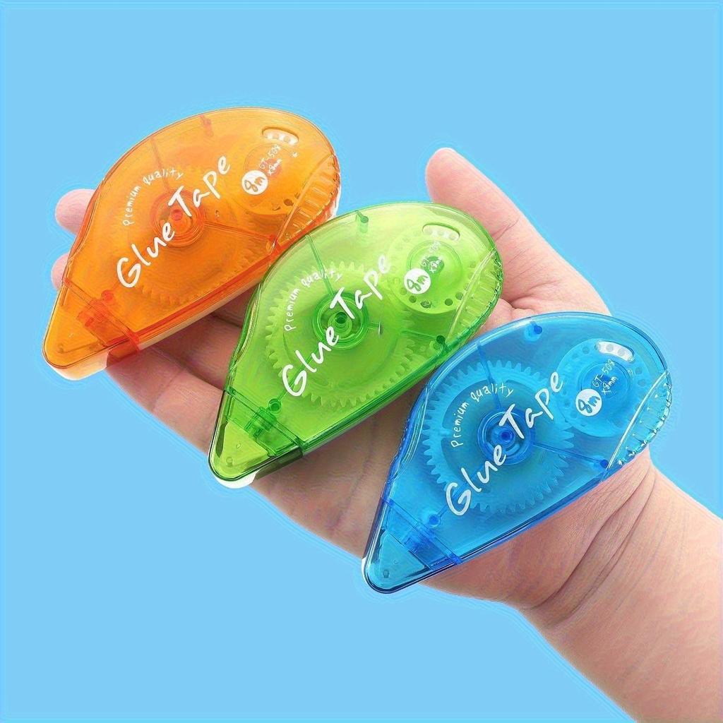3Pcs/set Double Sided Tape Roller Strong Adhesive Craft Glue Dispenser for Scrapbooking, Photo Display & Arts Projects, No Residue