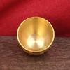 1Pcs Brass Fu Bowl Desktop Lucky Decor Hand Carved Brass Drinking Cup Treasure Bowl Metal Artifact Gifts