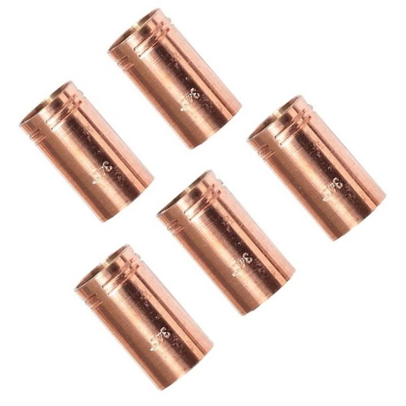 34CT For Mig Welding Gas Nozzle Ulator Compatible with For Lincoln 300 400 #3/#4 for 24CT Series Copper Nozzle 5 Pack