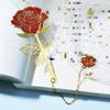 Flower Leaf Metal Bookmark Tassel Pendant Retro Stationery Reading Book Clip Student Gift School Office Supplies Pagination Mark