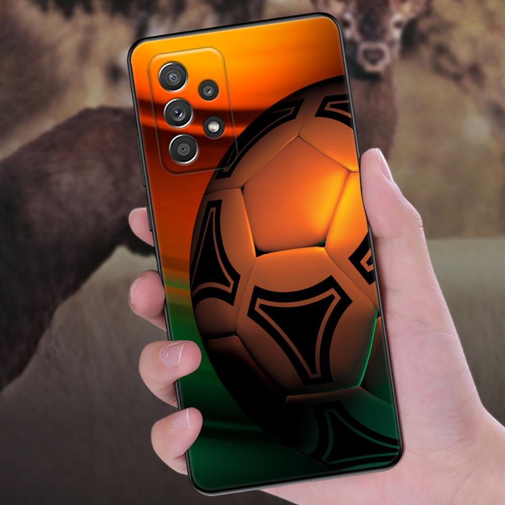 Football Soccer Ball Fire Un Rayo Phone Case For Samsung Galaxy A57 A56 A37 A55 A36 5G A26 A54 A52 A35 A34 A17 A16 A07 A06 Cover