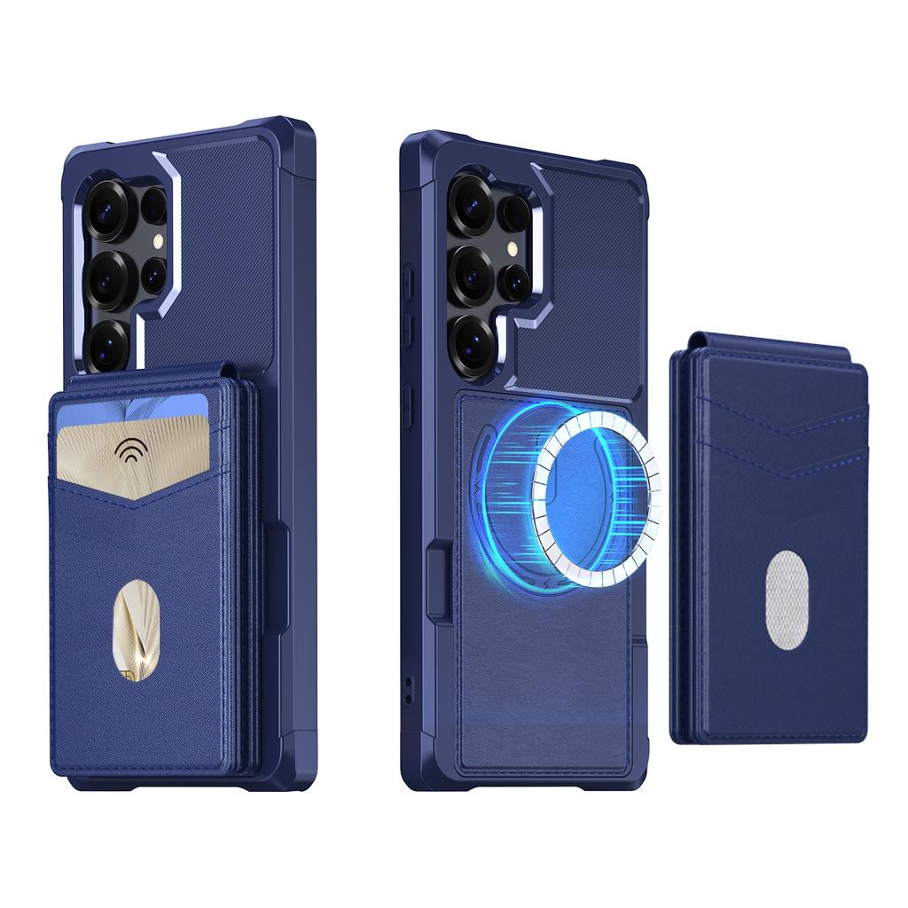 2 in 1 Detachable Card Holder Magnetic Leather Phone Case For Samsung S26 Ultra S25 S24 Plus S23 S22 kickstand Shockproof Cover