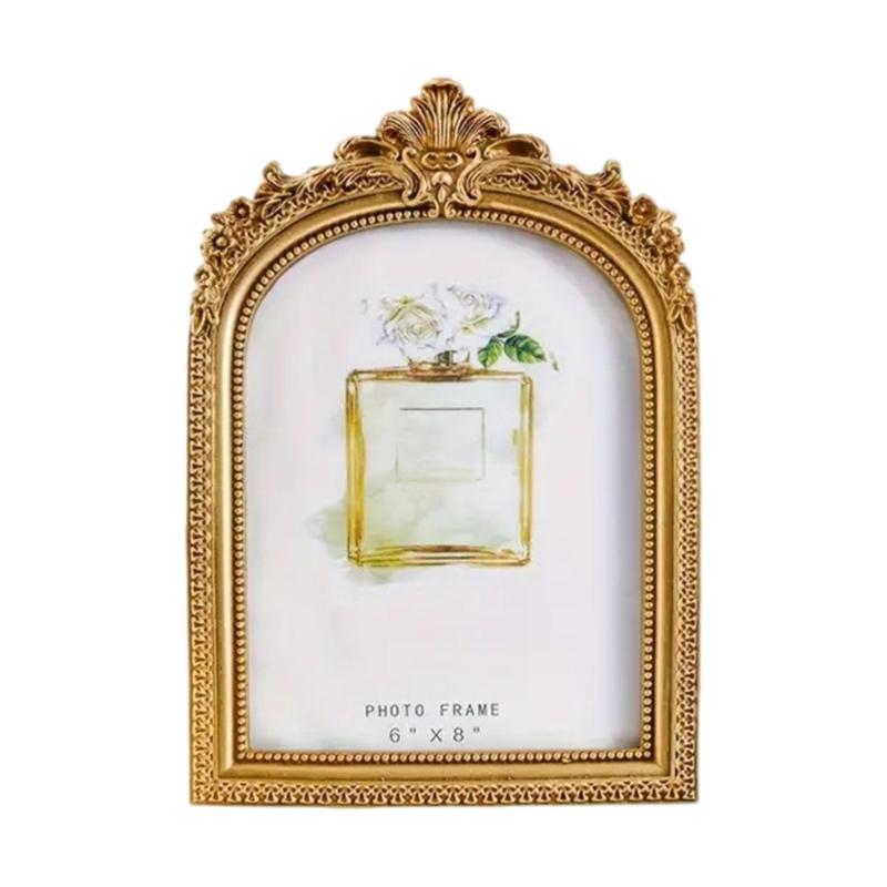 Ornamentals Resins Pictures Frame In Arched Design For Displaying Cherishing Memories