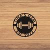 Vintage Metal Wall Art Gym Decor Custom Iron Sign Home Fitness Sculpture