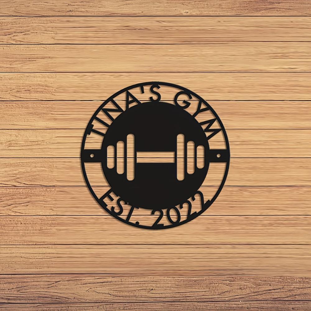 Vintage Metal Wall Art Gym Decor Custom Iron Sign Home Fitness Sculpture