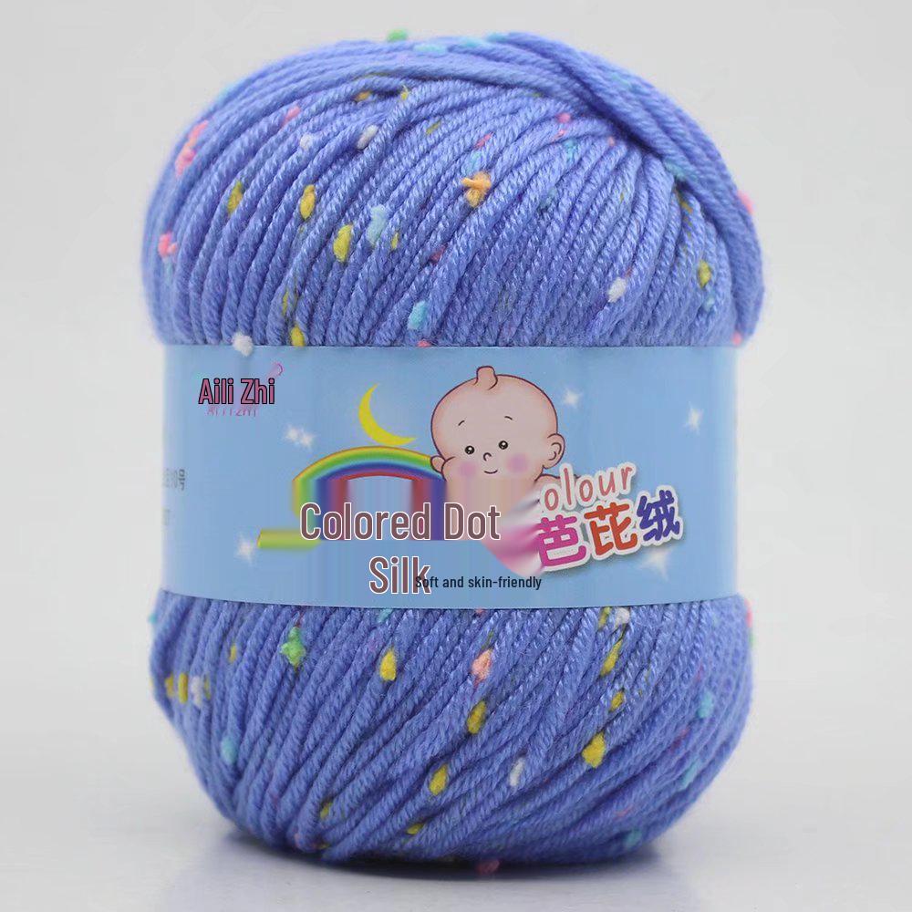 Pallina di Filato a Pois Colorati per Lavorazione a Maglia a Mano di Maglioni e Cardigan da Uomo e da Donna