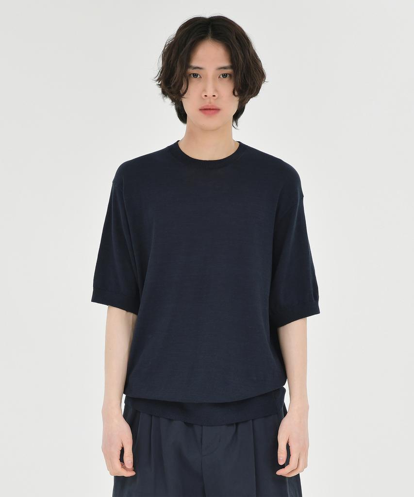 Beulaunyadeu Supima Cotton Half Knit, Dark Navy