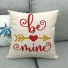 Față de pernă Sentiment confortabil Decorativ rezistent la praf Husă de pernă de dragoste elegantă Decor de Ziua Îndrăgostiților Fericiți pentru dormitor