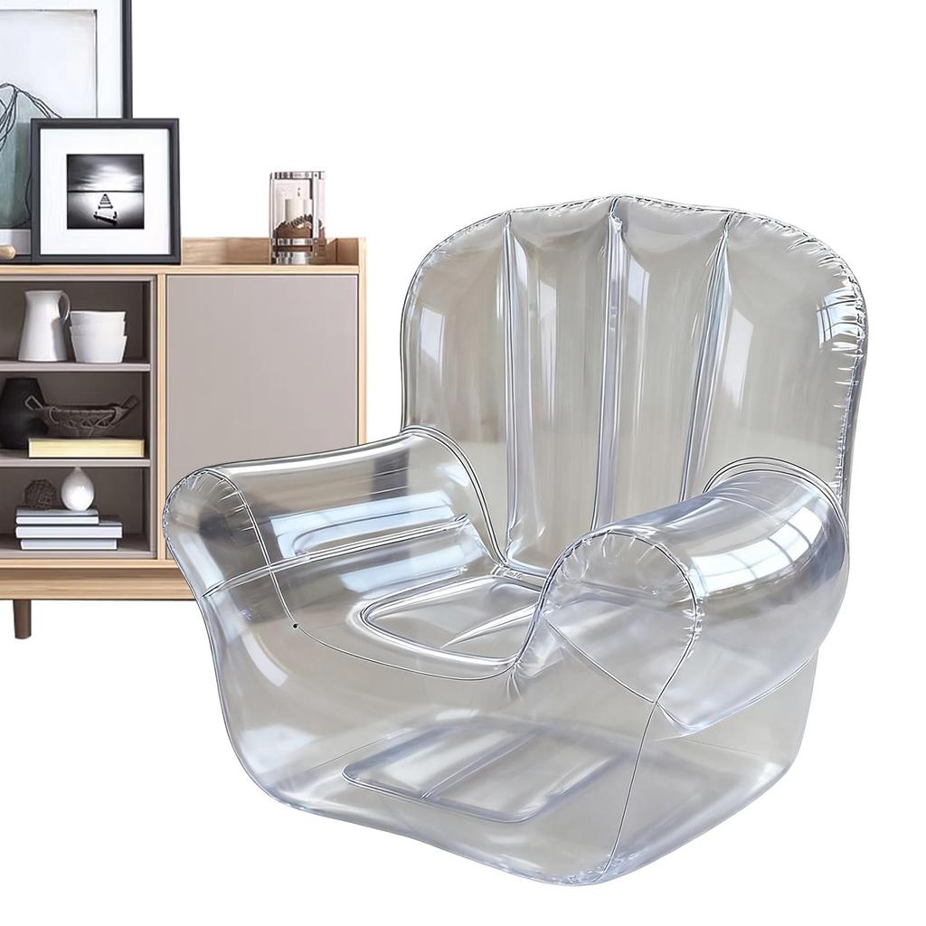 Nadmuchiwane Krzesło Przezroczyste PVC Nadmuchiwana Kanapa Powietrzna Łóżko Sofa Zewnętrzna Kanapa Meble Do Sypialni Podróży Basenu Balkonu