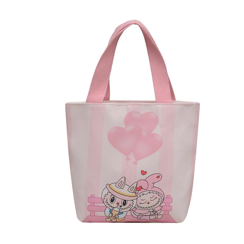 Single Room Canvas Bag Childrens Cartoon Square Bag And Handheld