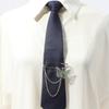 Professional Pre Tied Metal Chain Necktie for Women and Girls Suitable for Business Conferences and Office