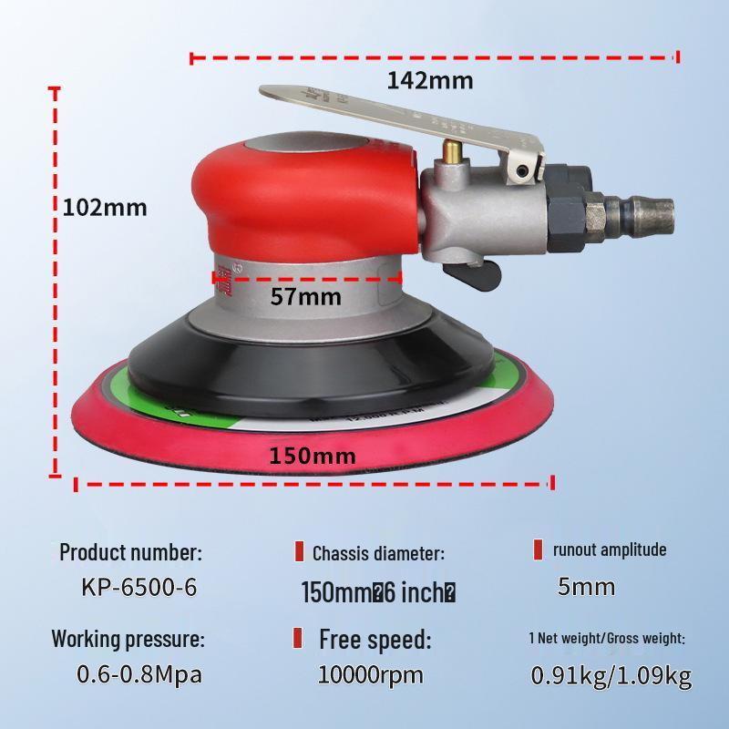 Gaobao 6-inch Pneumatic Sander & Polisher for Wood and Car Detailing