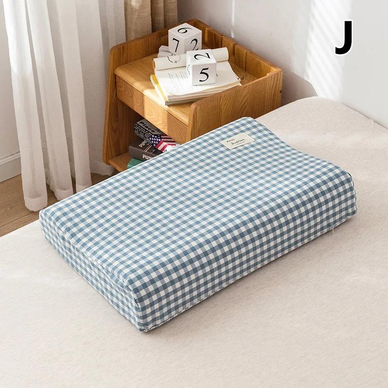 30x50cm Baumwoll-Latex-Kissenbezug für Zuhause Schlafzimmer Schlafen Waschbarer Memory-Kissenbezug