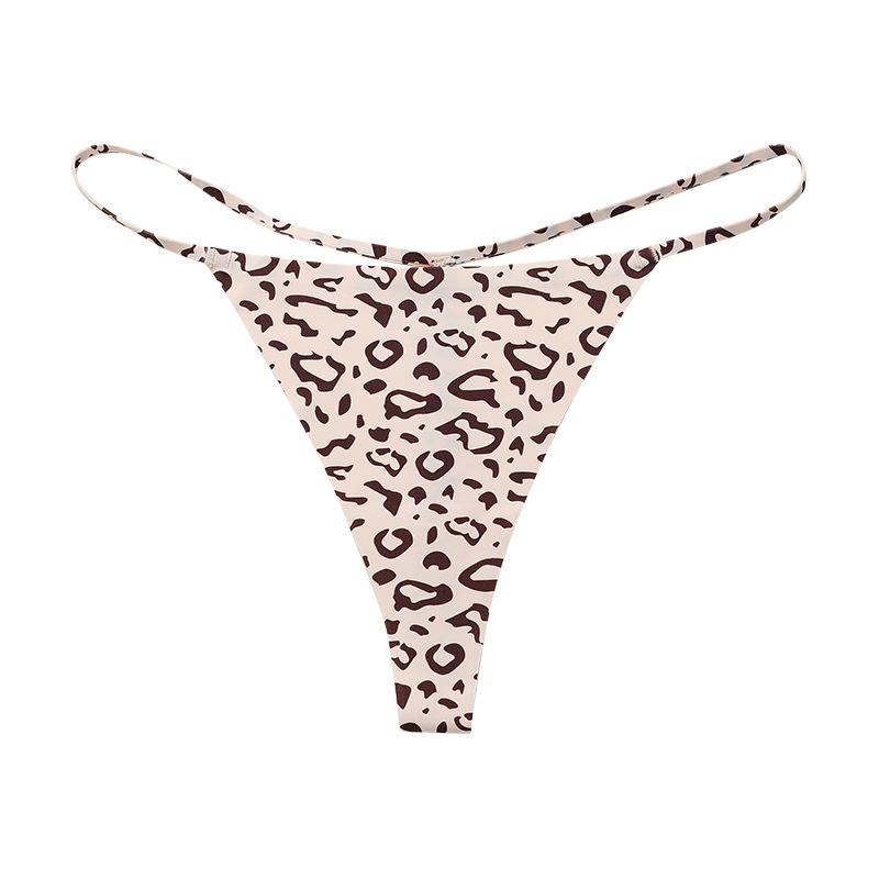 Sexy Leopard Print Thong Female Seamless Low Waist Hot Temptation Fitness T-briefs