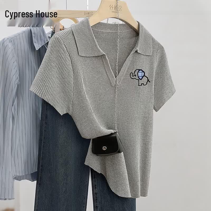Women s Slim-Fit Pullover Knit Polo Shirt S