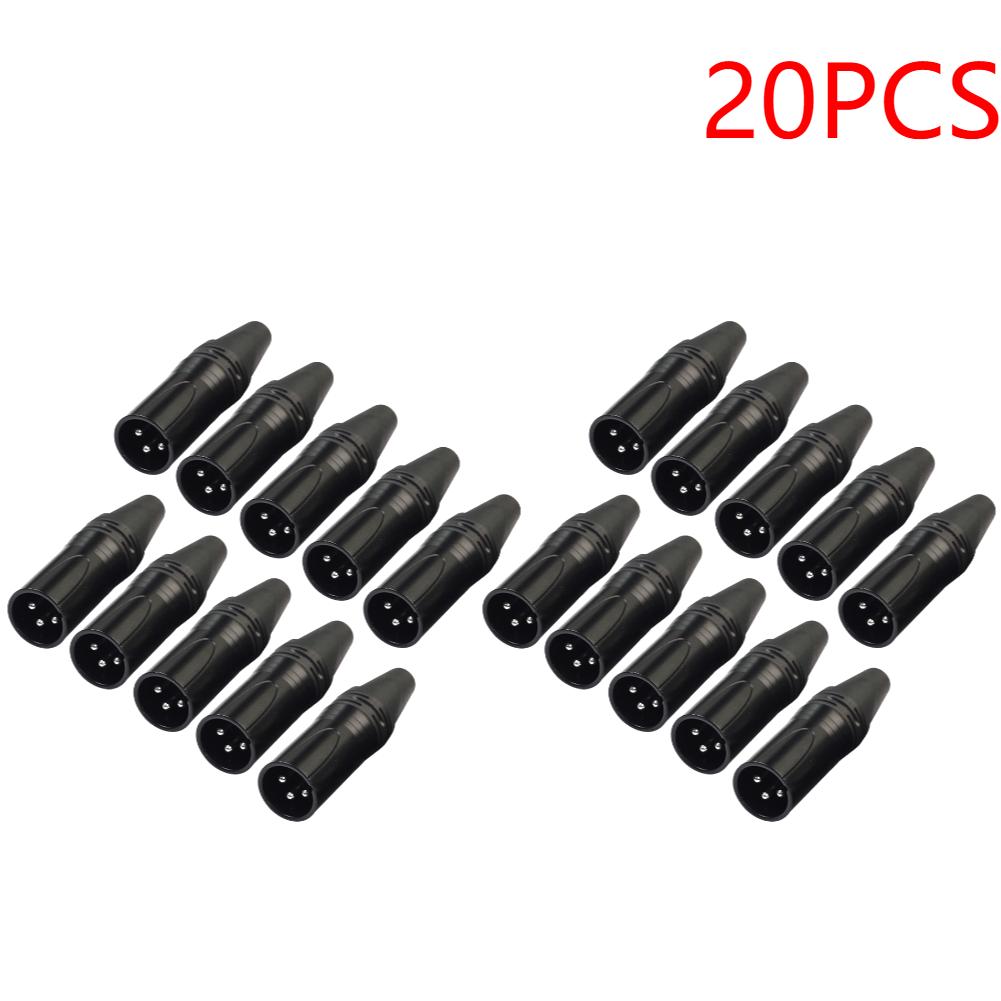 10/20PCS DIY Microphone XLR 3Pin Male Plug Connector Cable Solder Plug MIC Adapter Earphone Light for Speaker Transmission