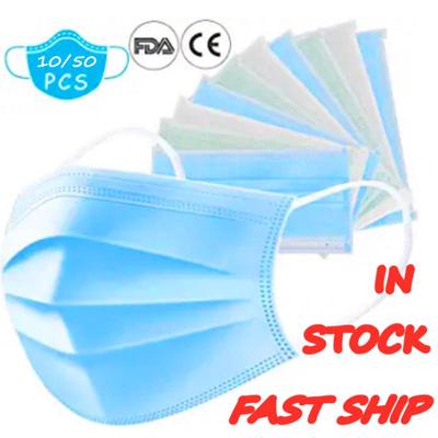 10/50Pcs/Packo Profession 3 Layer Disposable Protective Face Mouth Masks