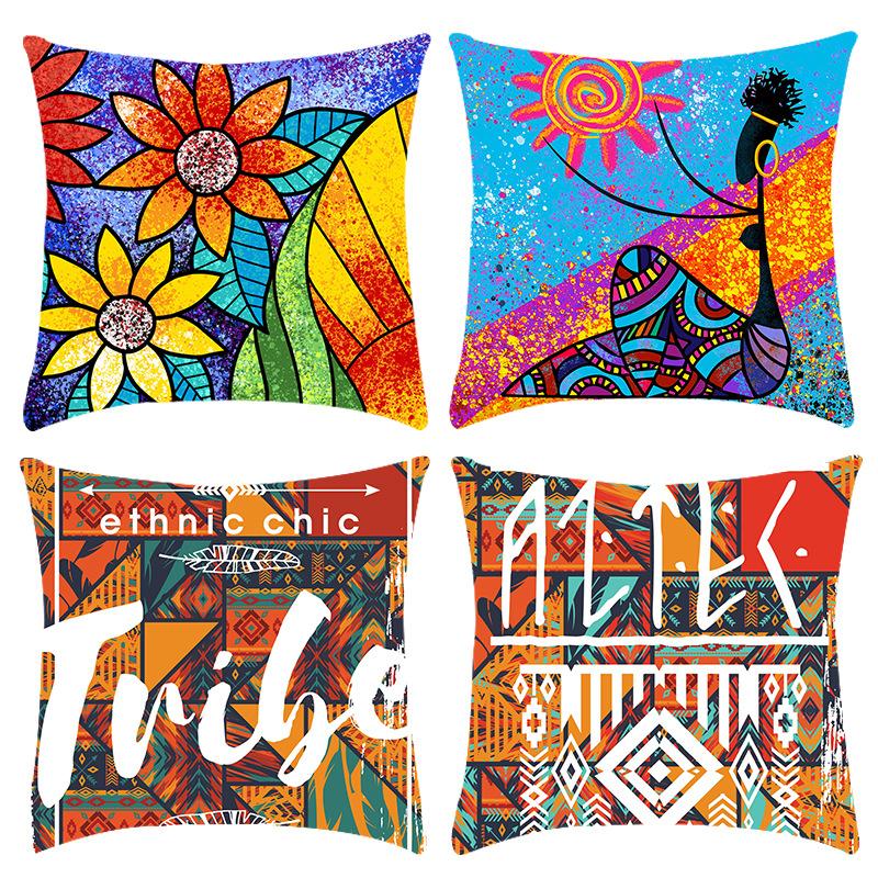 New Pillowcase Art Abstract Exaggerated Letter Printing Pillow Home Sofa Cushion Cover