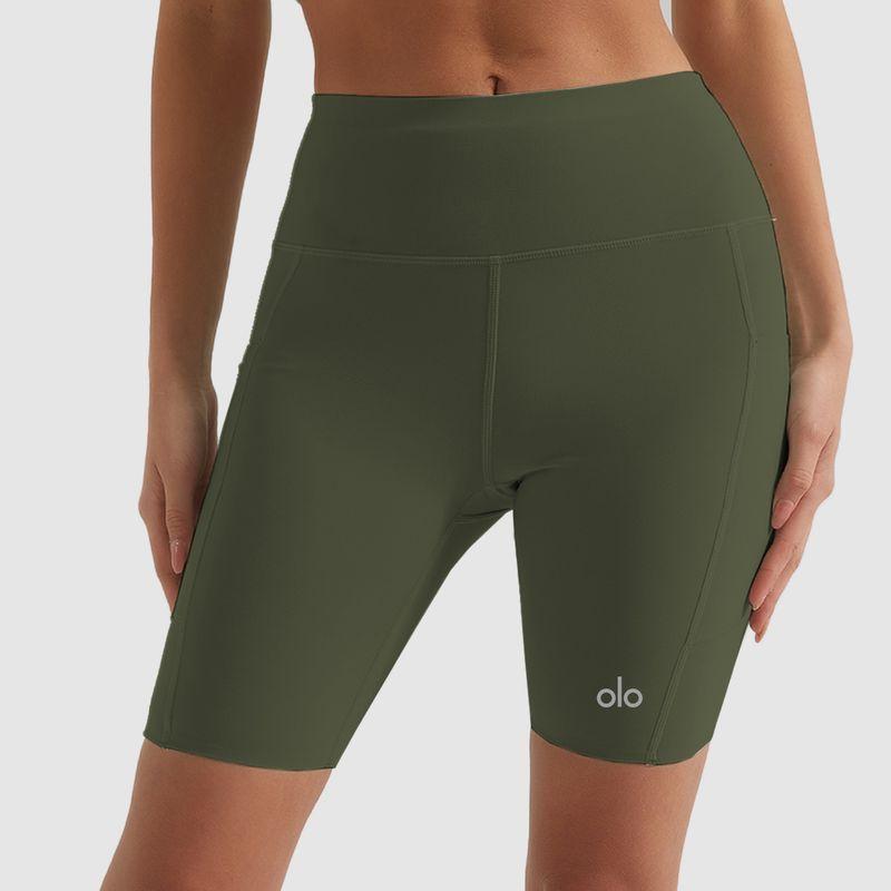Ola Breeze Summer Thin Yoga Shorts Fifth Pants Women's Hip Lift Quick-Drying High Waist Seamless Fitness Cycling Pants