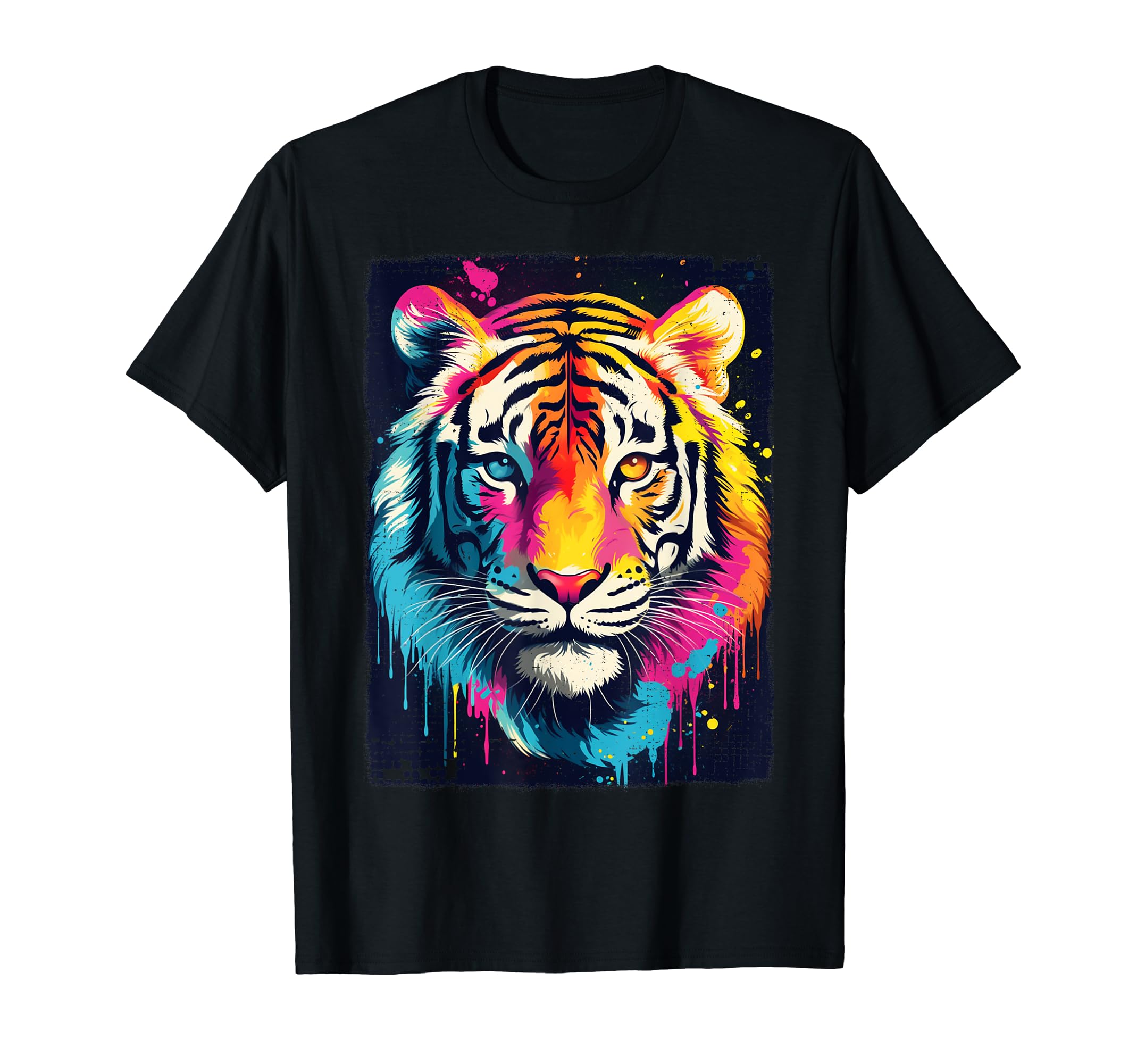 

Watercolor Tiger Hand Painted Lion Painting Tiger Lover T-shirt
