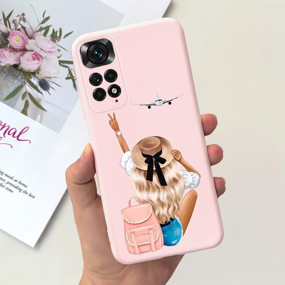 New For Xiaomi Redmi Note 11 4G Case Cute Cartoon Soft Silicone Shockproof Cover For Redmi Note11 4G 2201117TG Bumper Phone Case