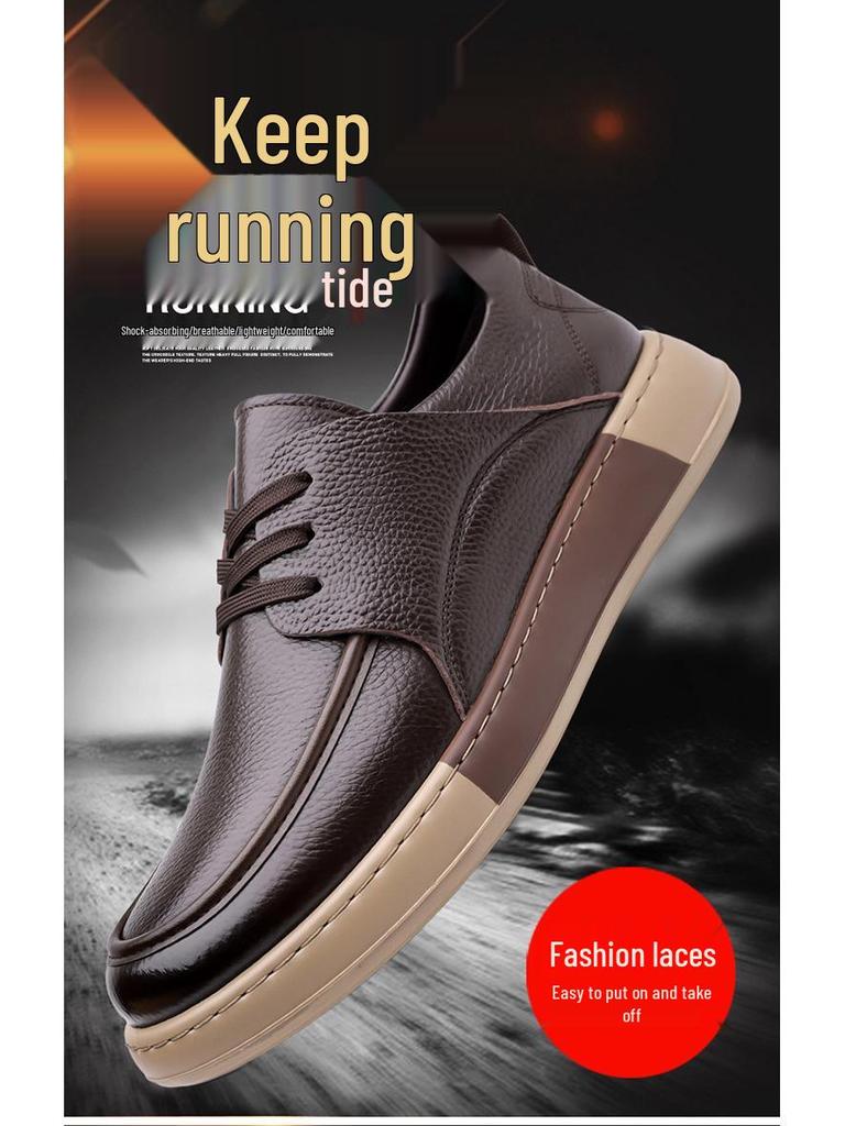 Męskie Retro Skórzane Lekkie Antypoślizgowe Casualowe Buty Biznesowe