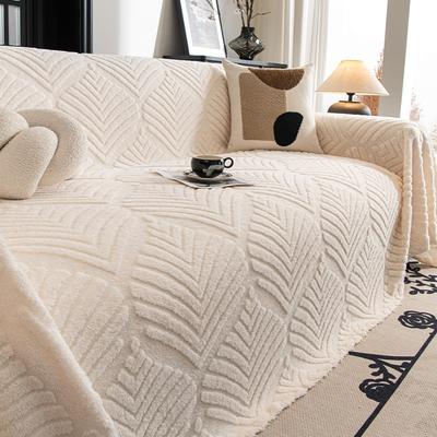Autumn Winter Sherpa Camping Picnic Sofa Cover  Funda Sofa Living Room Jacquard Thick Warm Sofa Mat Throw