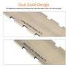 Guitar Fretboard Ruler Measuring Dual Notch Straight Luthier Stainless for Guitar Neck Leveling and Guitar Inspection Tool, Scale, 24.75 Fretboard,