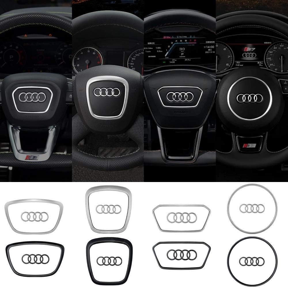 Car Styling Steering Wheel Center Covers Trim Accessorie Logo For AUDI A6L Q7 Q3 Q5L Q8 A7L Q6 E-TRON SQ5 Q5 A7 A5 A3 A4L A8L A8