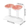 Pet Feeding Bowl Set Tilt Neck Guard Height Adjustable 2 in 1 Cat Dog Food Bowl Drinking Basin Pet Feeding Supplies
