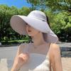 RICYGVM Women Summer Sun Hat Empty Top Neck Protection Shawl Hats Large Brim Fisherman Cap Without Flipping Anti-UV Sunscreen