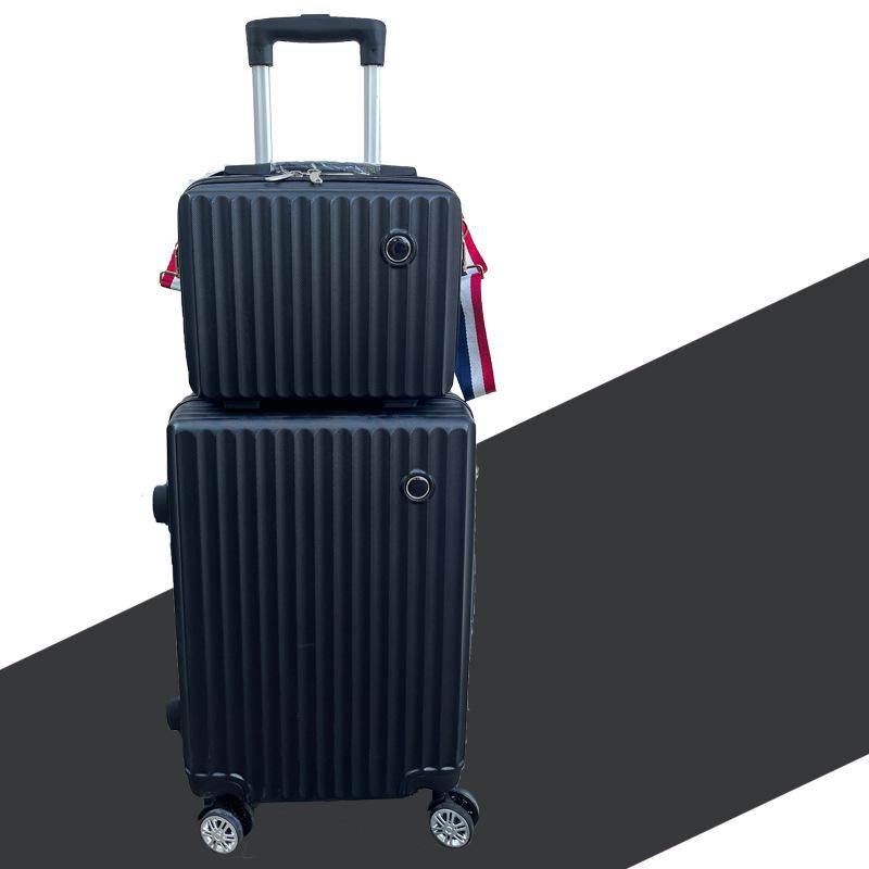 Wielokolorowy zestaw bagażu dla rodziców i dzieci: Bagaż podręczny 12" i 20" z opcją noszenia na ramieniu i uniwersalnymi kółkami