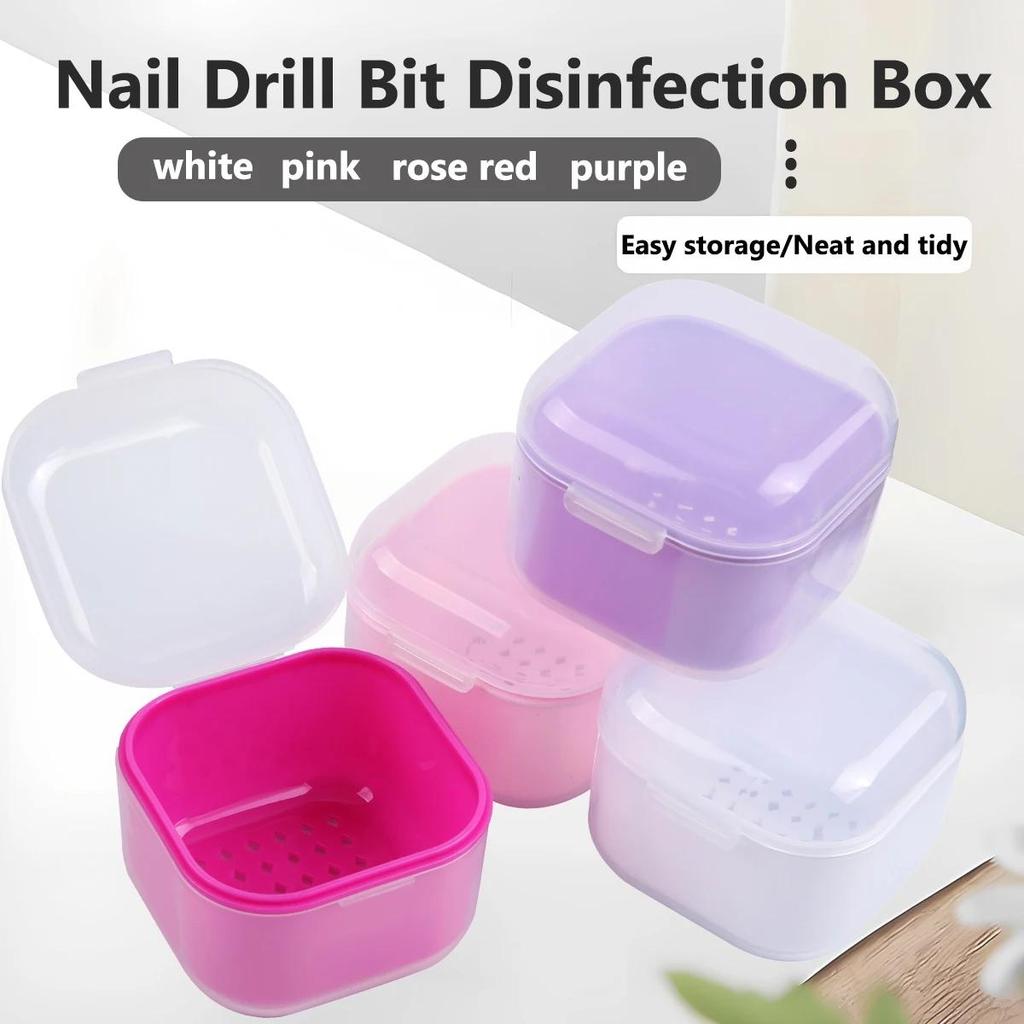 Premium Acrylic Nail Organizer Nail Art Drill Bits Grinding Head Durable Nail Storage Box