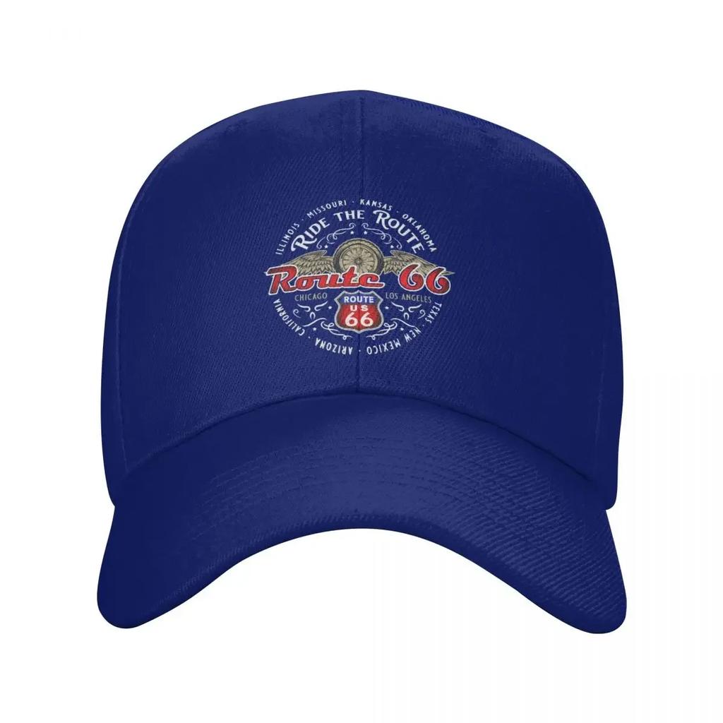 Custom Ride The Route Baseball Cap for Unisex Breathable Biker Motorcycle Cruise Americas Highway Dad Hat Outdoor Snapback