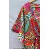 Indisches rosa langes Kaftankleid mit Paisley-Print, Kaftan-Maxikleid für Damen, Nachtwäsche, CKFTN-SCRN-FULL-BUYIT-003