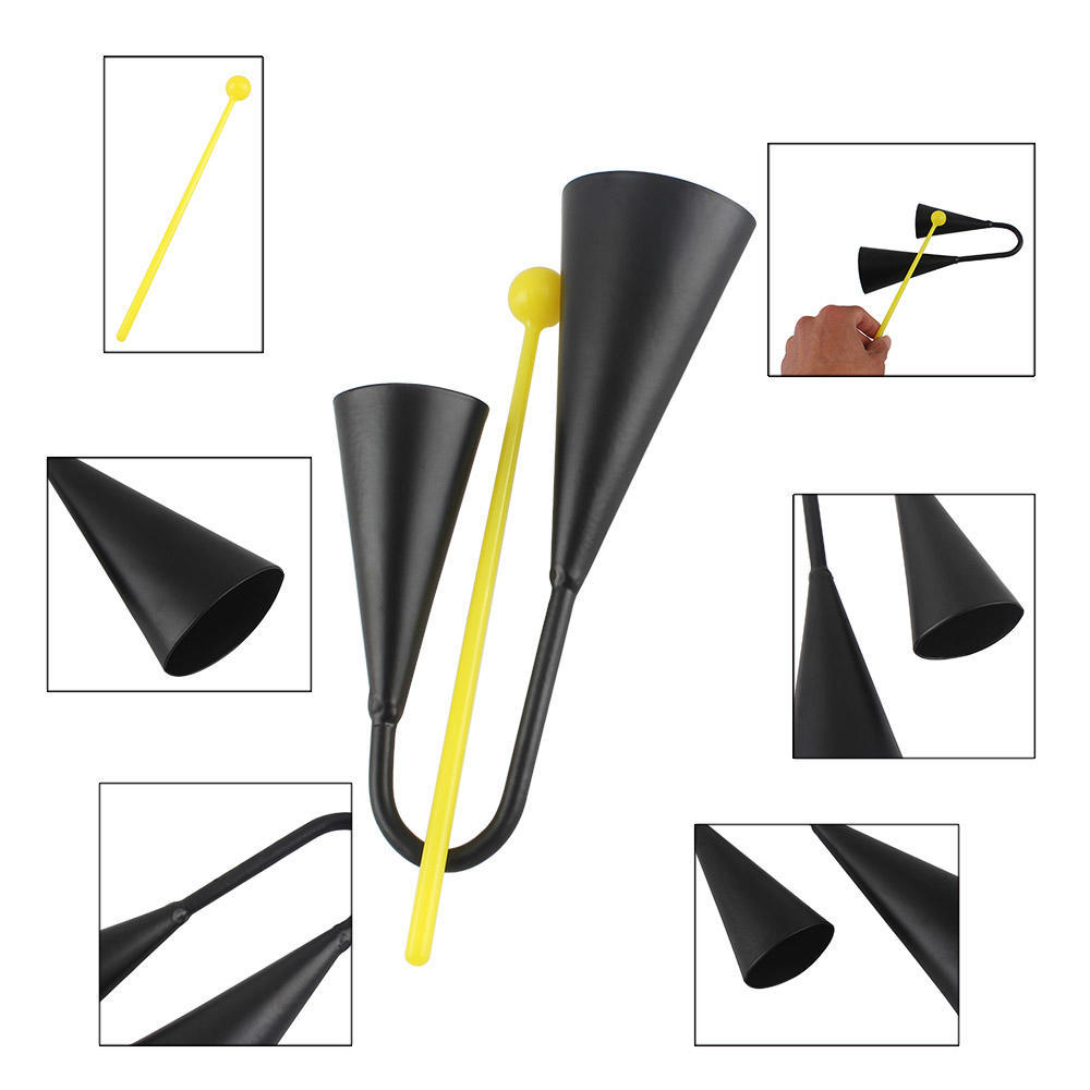 Cloches Agogo Double Ton En Métal Robuste Avec Batteur En Bois – Son Puissant Pour Samba Et Musique Africaine