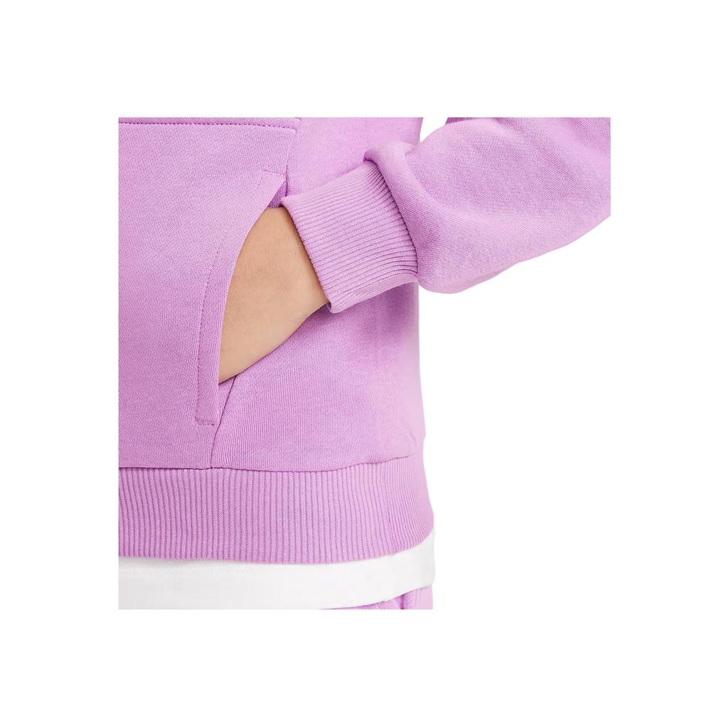 Nike Kids Logo Print Hooded Sweatshirt Kids Sweatshirt Purple Red FD3029-532