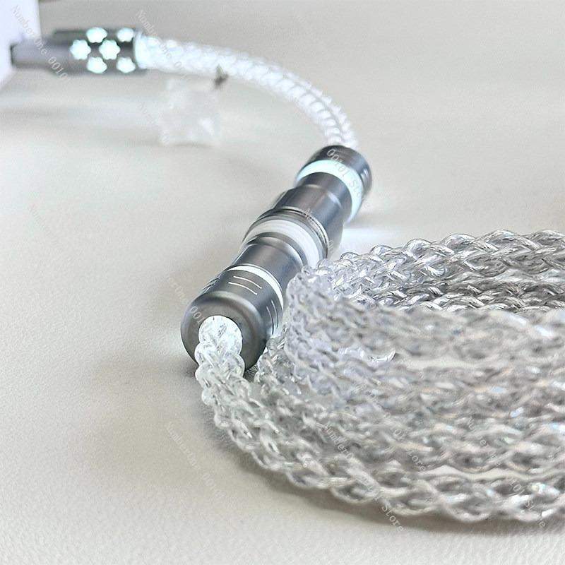 Single Crystal Copper RGB Cold White Light Keyboard Cable,8K Magnetic Axis Mechanical Keyboard Cable,High-Quality Aviation