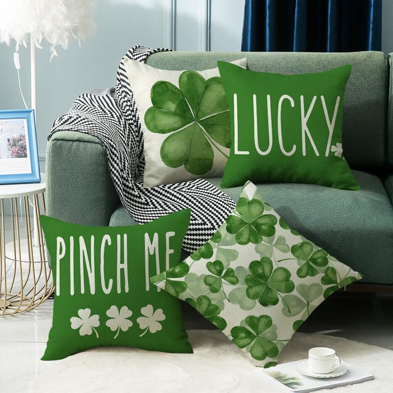 Holiday Lucky Sofa Pillow Cover Lumbar St. Patrick's Day Decorative Printed Pillow