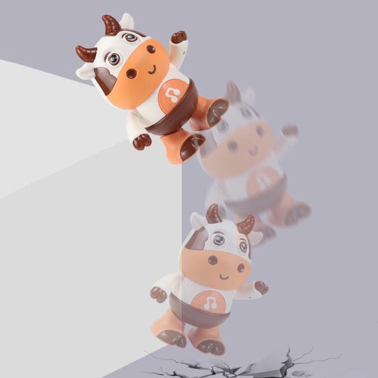 1/2Pcs Kids Electric Cow Toy with LED Light Music Singing Dancing Cartoon Dairy Cattle Toy Toddlers Interactive