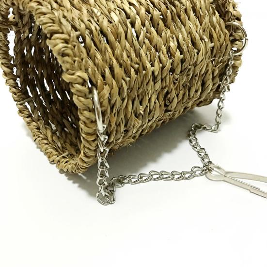 Winter Warm Naturgras Tunnel Hängematte Bett mit Matte zum Schlafen Vogel