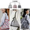 Official [MOOMIN] Tote Bag, Drawstring Bag, Scarf Print, Little My, Moomin, Snufkin, and Hattifatteners, Stylish Handbag, Nordic Design, RMSC-01