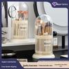 Rotating Makeup Storage Tube: Dustproof Vanity Organizer with Lid for Lipstick, Eyeshadow Brushes & Eyebrow Pencils