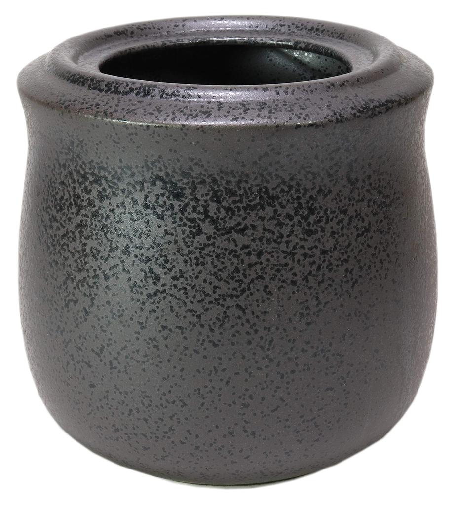 Black Crystal Sake Ware (Large) [12.3 x 14.9cm (310cc) 681g] [Sake Utensils] [Kappo, Izakaya, Japanese Tableware, Restaurants, Commercial Use]