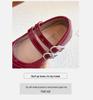 Girls' Silver Mary Jane Leather Shoes - Sweet Flat Soft Sole Children's Style