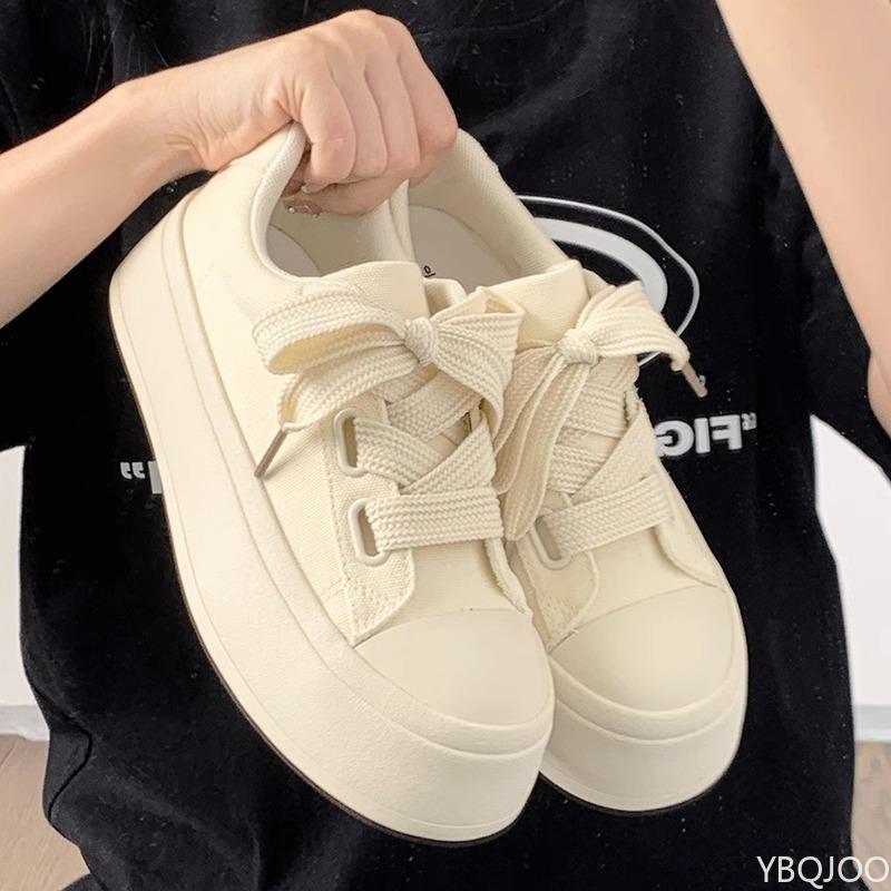 Fashion Spring Autumn New Fashionable Round Head Comfortable Cute Versatile Women's Shoes White Women's Casual Thick soled Sports Shoes
