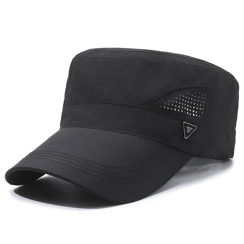 Spring, summer and autumn new sunscreen, sunshade, fashionable quick-drying flat-top hat, simple and casual outdoor fishing flat-top hat