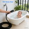 Sink Spray Hose Rubber Portable Handheld Shampoo Faucet Sprayer Hose for Pet Bathing Hair Washing Vegetable Rinsing 4.92ft